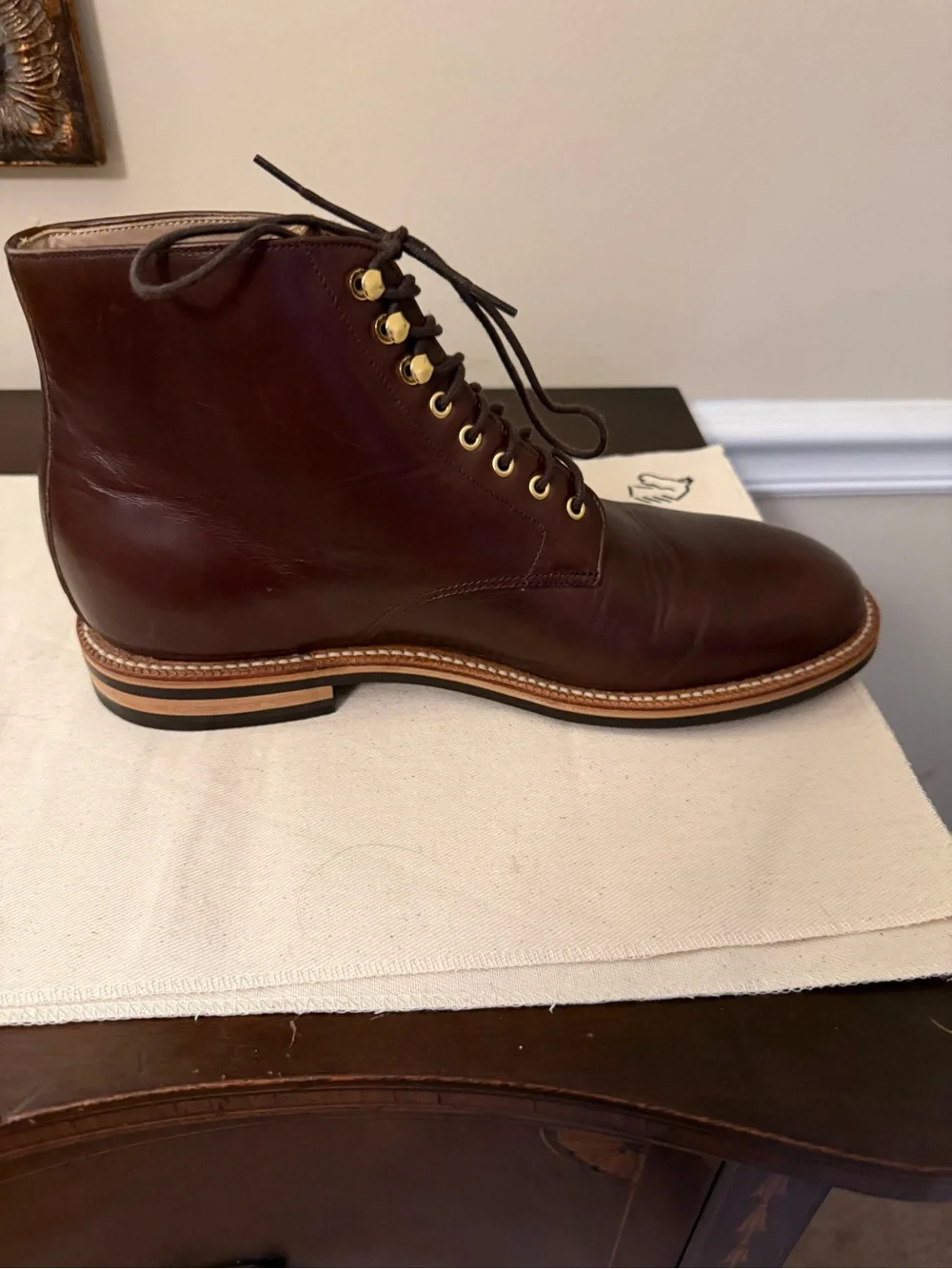 Grant Stone Edward Boot in Dark Walnut Chromexcel